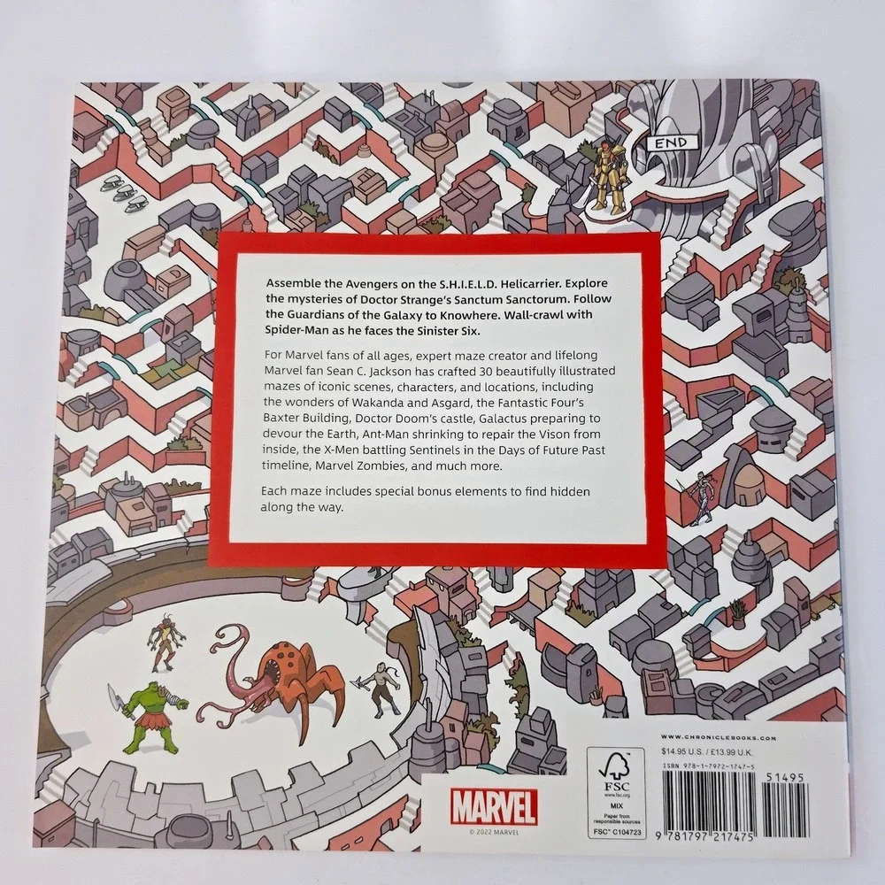 Marvel Marvel Mazes Activity Puzzle Book 2020 Softback Illustrations